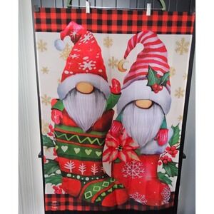 BriarWood Lane Christmas Gnome Garden Flag Double Sided Buffalo Plaid 39x27.5